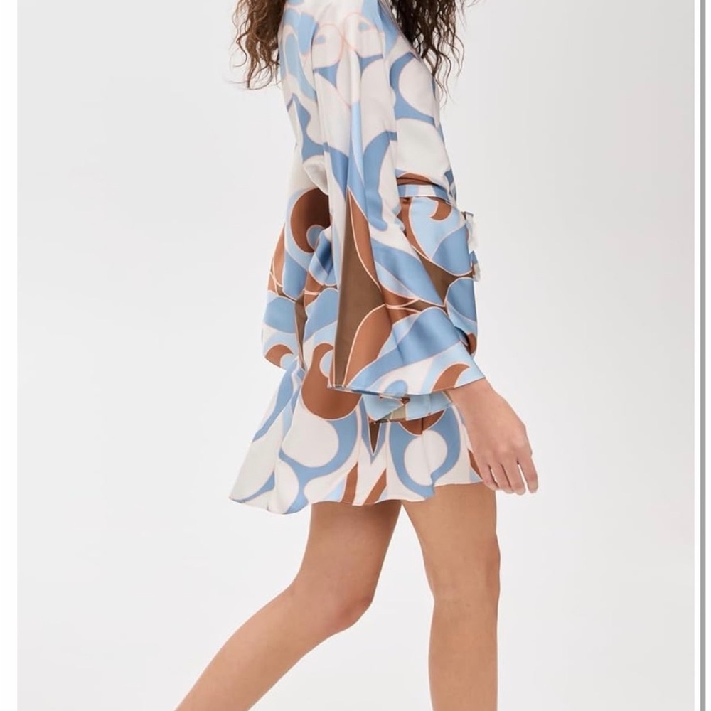 Misa twiggy dress swans all over pattern